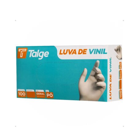 Luvas de Vinil P Sem Pó Talge 100 unidades