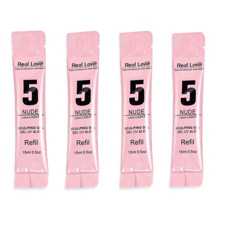 Kit 4 Gel Real Love Nude 5 Refil 15ml #PG3
