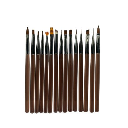 Kit Pinceis Marrom 15 unidades