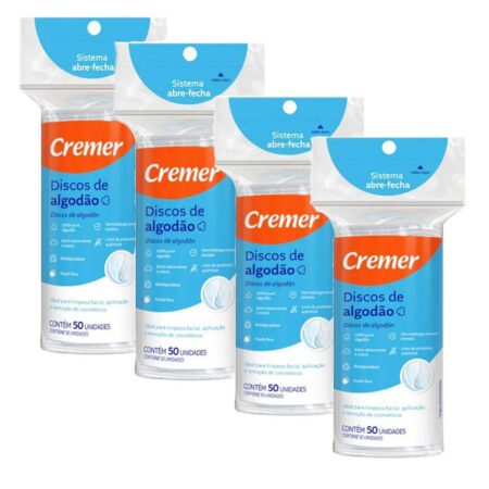 Kit 4 Algodão Disco Cremer 50 unidades #PG3