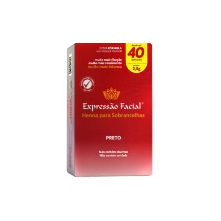 Henna Expressão Facial Preto 2,5g