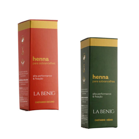 Kit Henna La Benig Castanho Escuro +  Henna La Benig Castanho Medio 3g