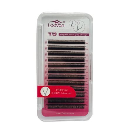 Cílios Fadvan Lashes YY Brown 2D 0.07D 8-14mm Mix