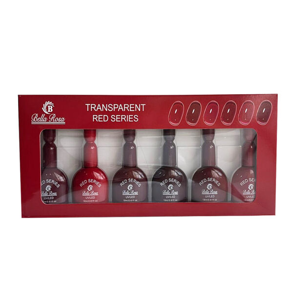 Kit Esmalte em Gel Bella Rosa Red Series 6 unidades