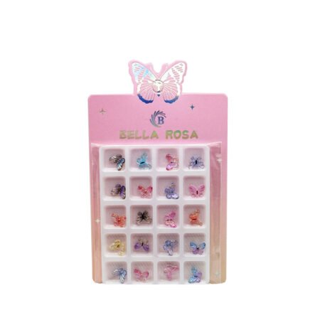Kit Decoração Borboleta Colorida Bella Rosa Crystal