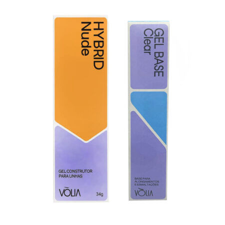 Kit Gel Volia Hybrid Nude 34g Refil + Gel Base Volia 12g Refil