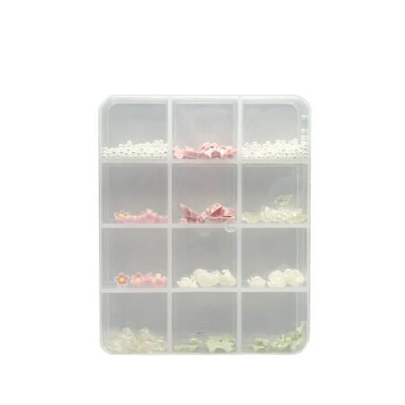 Kit Decoração de Unhas Colorido Mey Quadrado 12 unidades