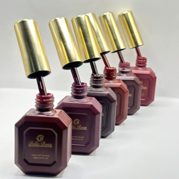 Kit Esmalte em Gel Bella Rosa Tons de Vinho 6 unidades - Imagem 2