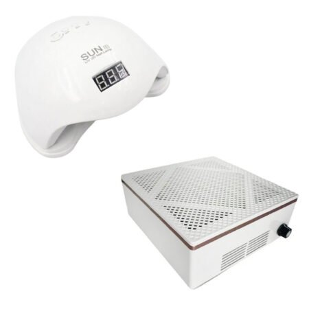 Kit Aspirador de Pó Churrasqueira M-101 Branco + Cabine Sun 5 Branco 48W - Eletronic Day