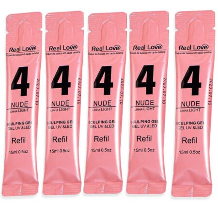 Kit 5 Gel Real Love Nude 4 Refil 15ml
