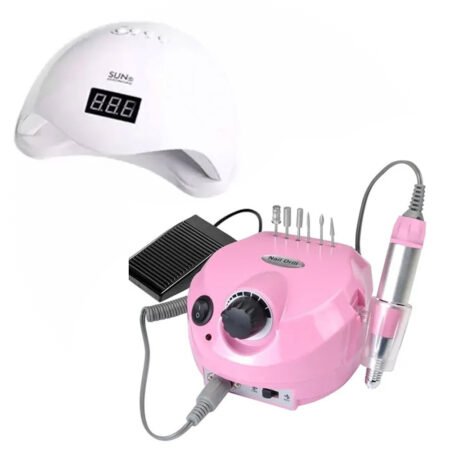 Kit Cabine Sun 5 Branca + Porquinho Rosa JX DM202 30.000 RPM