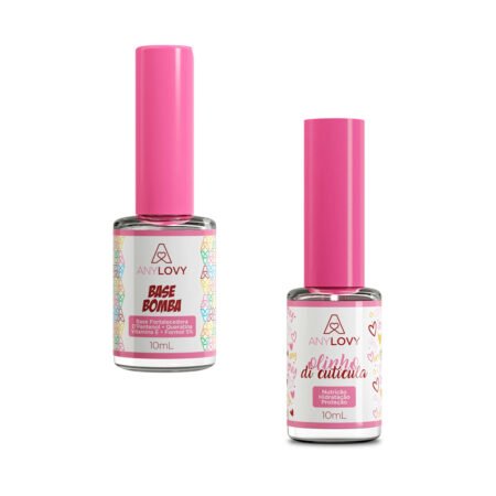 Kit Base Bomba Anylovy 10ml + Olinho di Cutícula AnyLovy 10ml