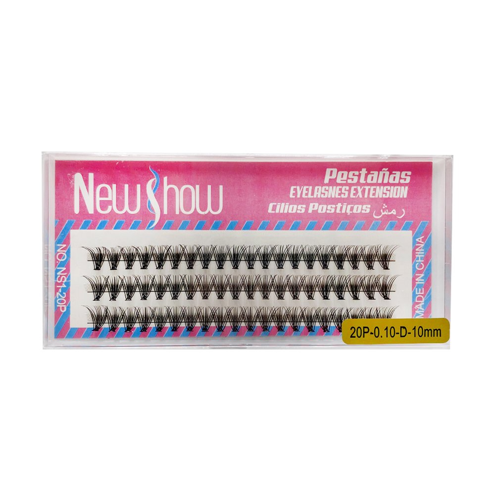 Cílios Tufo Pestañas New Show 20P-0.10-D-10mm