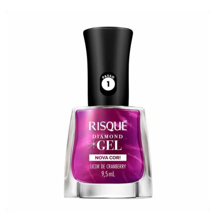 Esmalte Risque Diamond Gel Licor de Cranberry 9,5ml