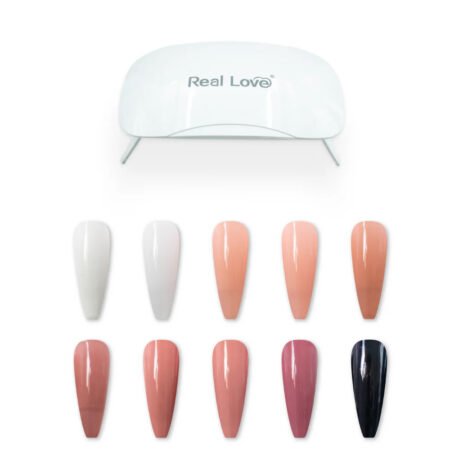 Kit Esmalte 3 em 1 com 10 Cores + Mini Cabine 03 Real Love