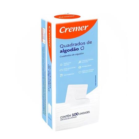 Algodão Quadrado Cremer 100 unidades