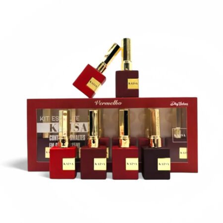 Kit Esmalte em Gel Tons de Vermelho Kaisa 6 unidades