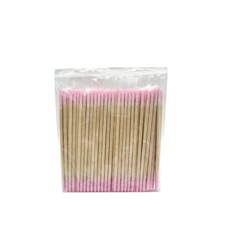 Palito com Algodão Rosa 100 Unidades