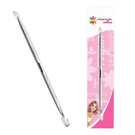 Espátula Dupla para Cutícula 14cm Inox 6579 Shopping das Unhas