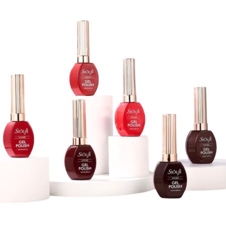 Kit Esmalte em Gel Tons de Vermelho Sioux 6 unidades