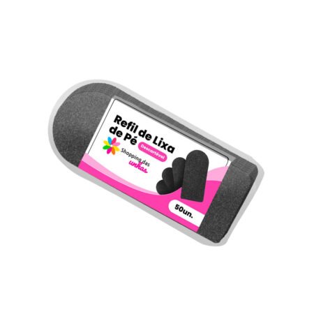 Refil de Lixa de Pé Descartável Preta 50 unidades Shopping das Unhas