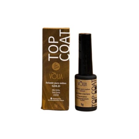 Top Coat Volia Gold Glitter Dourado 9g