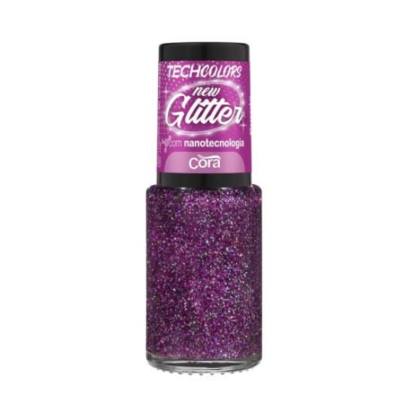 Esmalte Cora Techcolors New Glitter Purple 9ml