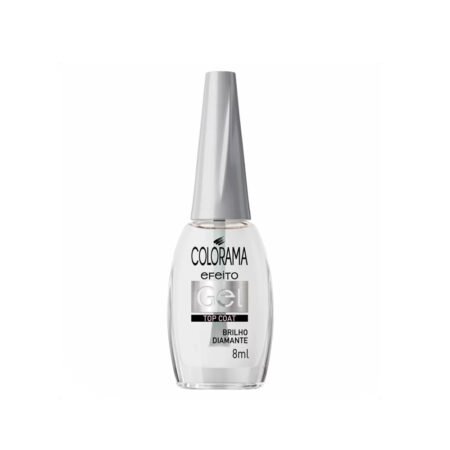 Top Coat Efeito Gel Brilho Diamante Colorama 8ml