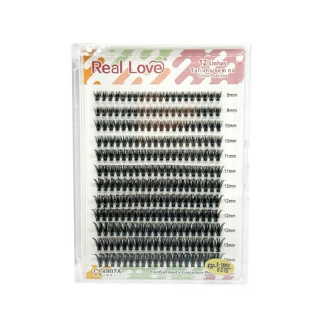 Cilios Tufinho Sem No Real Love 40P-0.07D 9-14mm Mix