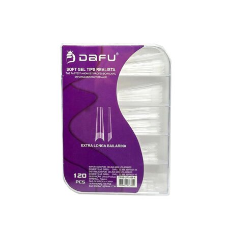 Tips Soft Gel Realista Bailarina Extra Longa Dafu 120 unidades