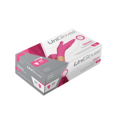 Luva UniGloves Pink Com Pó Tamanho EP