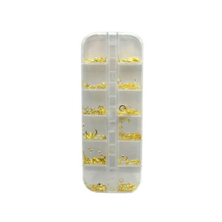 Kit Decoração de Unhas Dourado 12 unidades