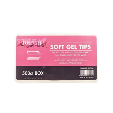 Tips Soft Gel Curvatura C Base Fosca HoneyGirl 500 unidades