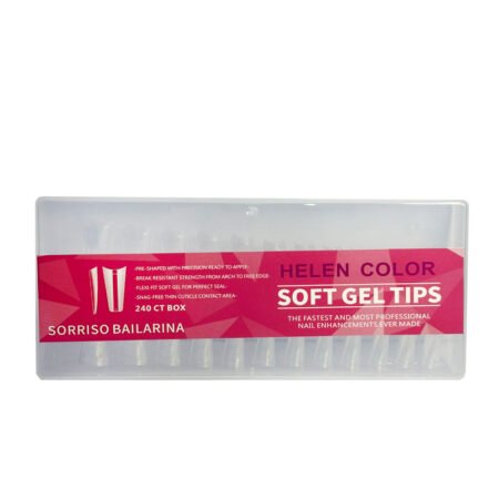 Tip Soft Gel Sorriso Bailarina Transparente Helen Color 240 unidades