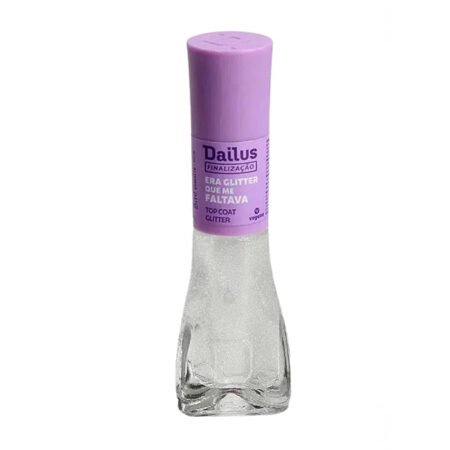 Esmalte Dailus Top Coat Glitter Era Glitter Que Me Faltava 8ml