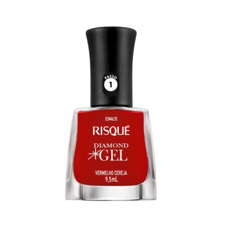 Esmalte Risque Diamond Gel Vermelho Cereja 9,5ml