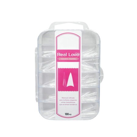 Tip Stiletto Transparente Real Love 100 unidades