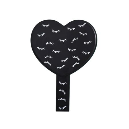 Espelho de Mão Coração Preto