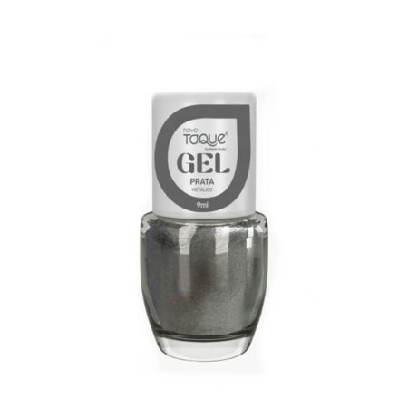 Esmalte Novo Toque Efeito em Gel Prata Metálico 9ml