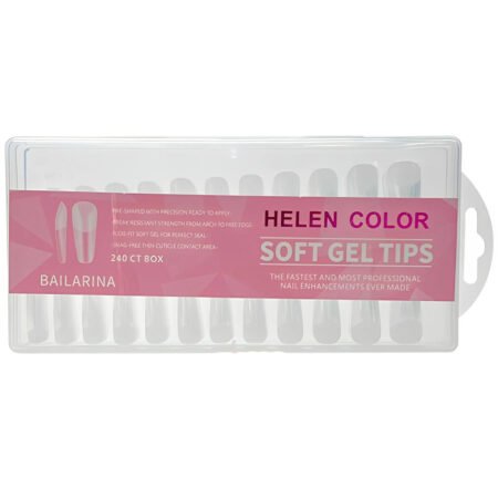 Postiça Soft Gel Bailarina Base Fosca Helen color 240 unidades
