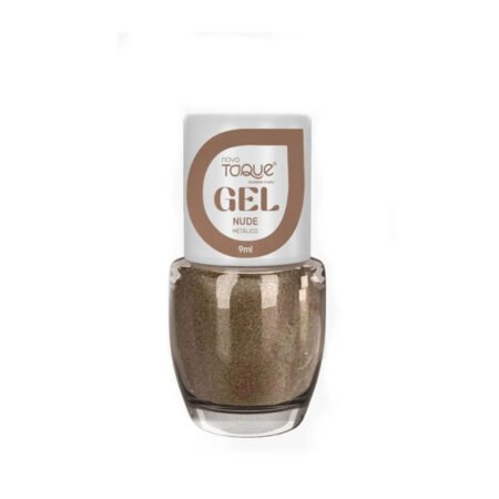 Esmalte Novo Toque Efeito em Gel Nude Metálico 9ml