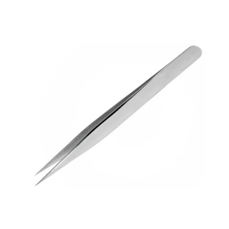 Pinça de Cílios Ponta Fina Prata