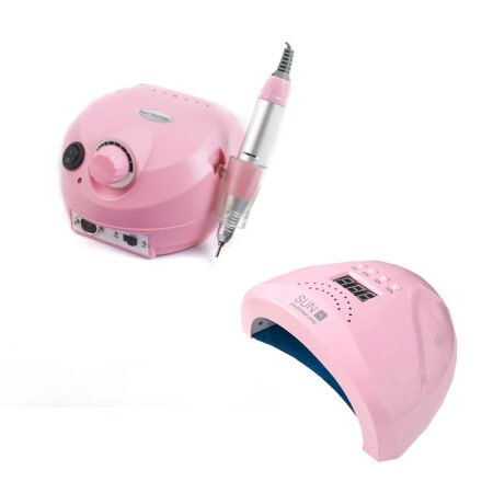 Kit Cabine Sun 1S 48w Rosa + Porquinho Rosa DM202 30.000 RPM