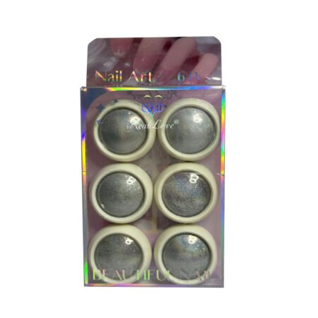 Pó Cromado Real Love Cinza 6 unidades