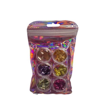 Folha de Ouro Colorido 08 6 unidades