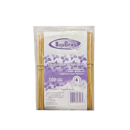 Espatula Para Depilação HigiBras 100 unidades