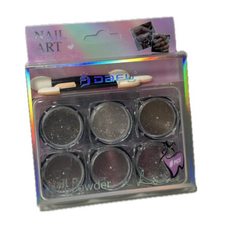 Glitter Prata Dafu 6 unidades