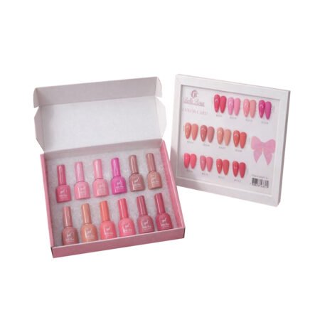 Kit Esmalte em Gel Bella Rosa Wonder Pink 12 unidades