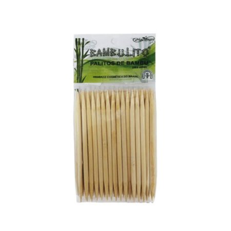 Palito Duas Pontas Bambulito 14cm HigiBras 50 unidades