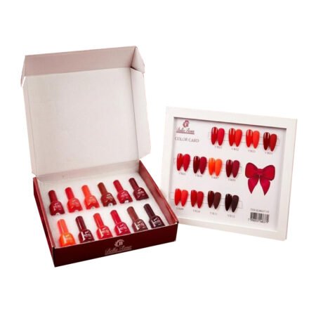 Kit Esmalte em Gel Bella Rosa Wonder Red 12 unidades